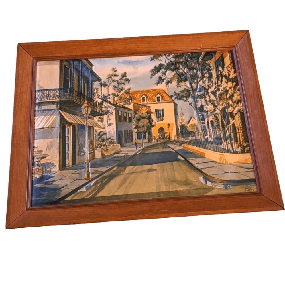 John Rogers‎ vintage framed 3d lithograph art print